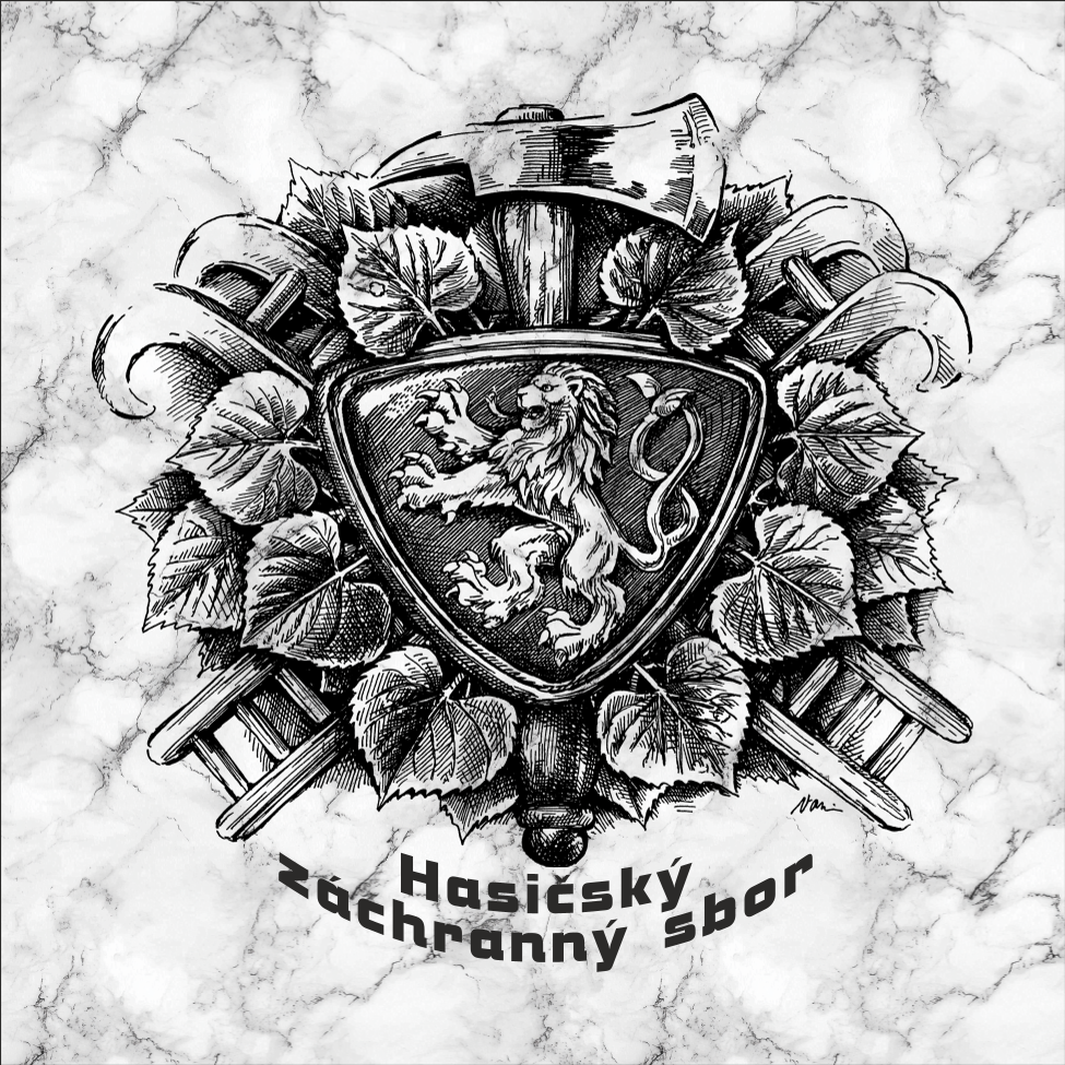 Motiv Hasičský záchranný sbor ČR - autorská perokresba